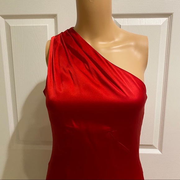 NEIMAN MARCUS SEXY RED SZ 4 SILK ROSA PUSHER DRESS - Picture 2 of 9